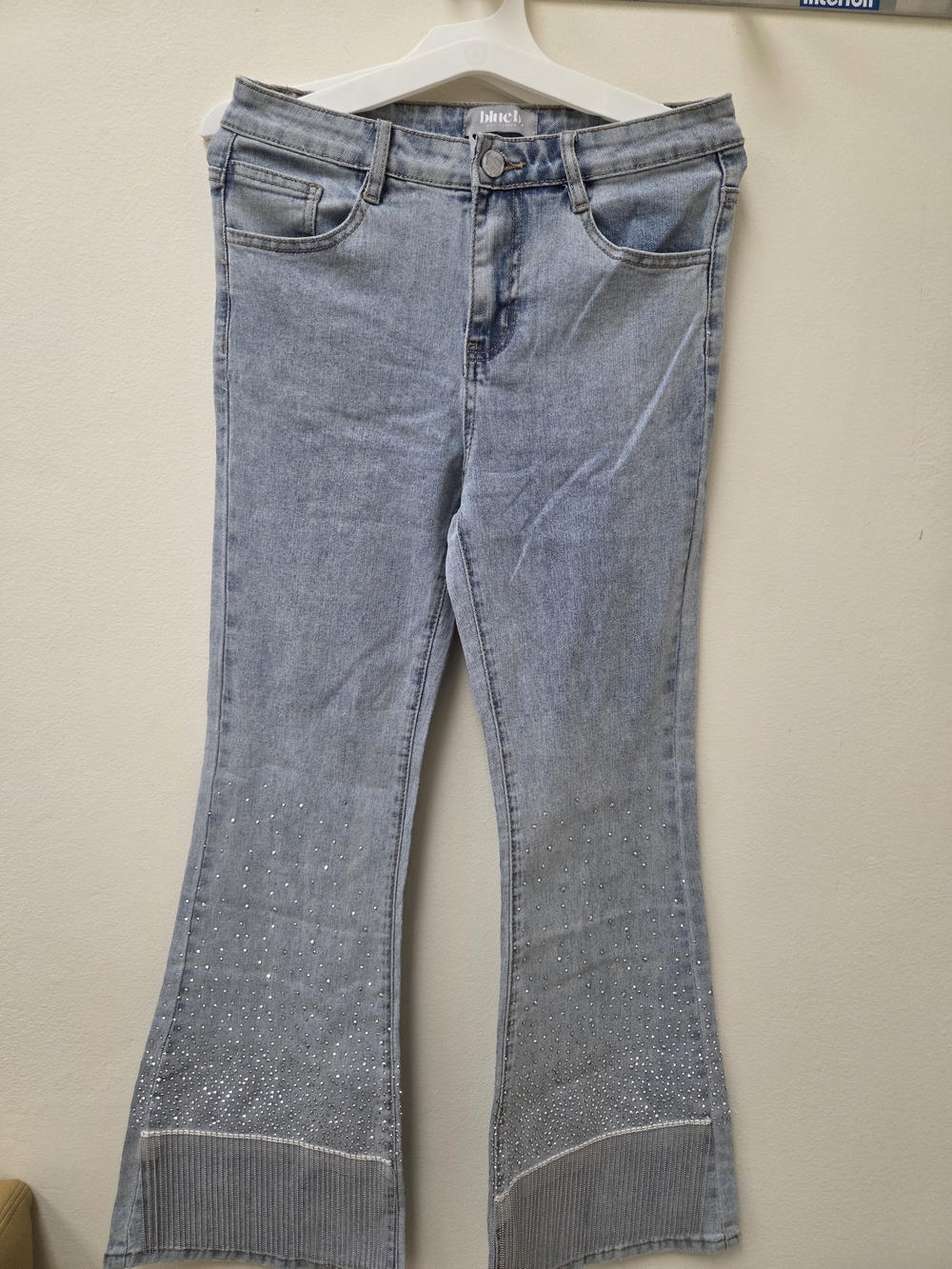 Brand New Embellished Light Blue Flare Jeans by Blue B
